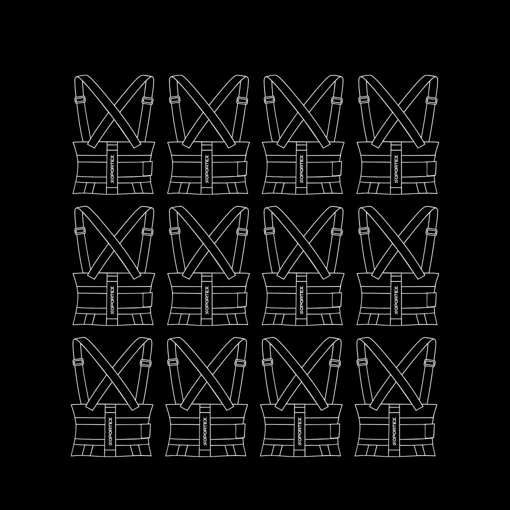 Faja Industrial Negra - Paquete de 12 piezas