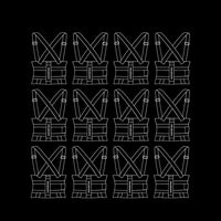 Faja Industrial Negra - Paquete de 12 piezas